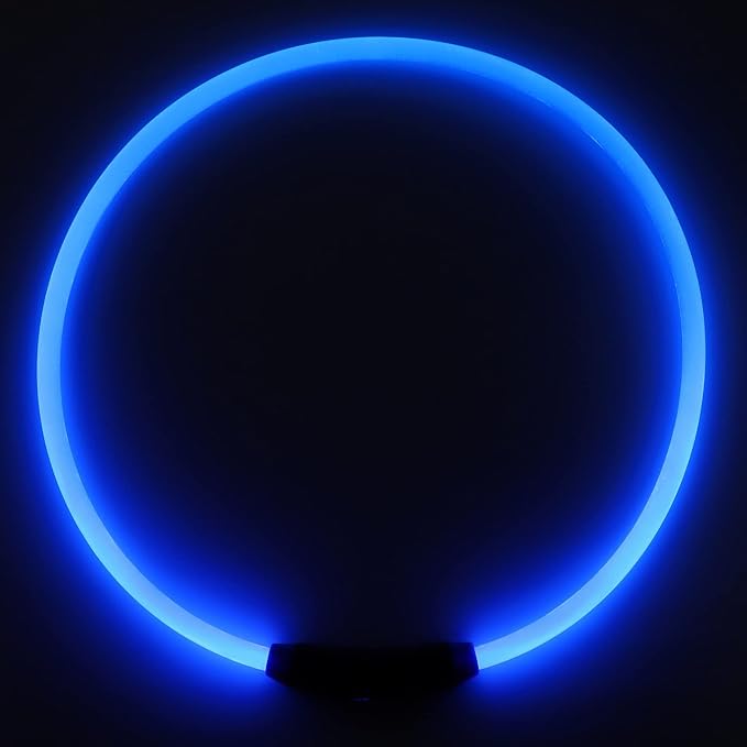 Light Up Dog Collar, in The Dark Dog Collar Glowing Pet Collar for Medium Small Dogs USB Rechargeable Led Collar Led Dog Collar for Night Walking Lighted Dog Collar Necklace