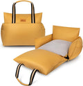 Dog Bed for Car | Waterproof Booster Seat for Small & Medium Dogs Up to 30 Lbs - Yellow