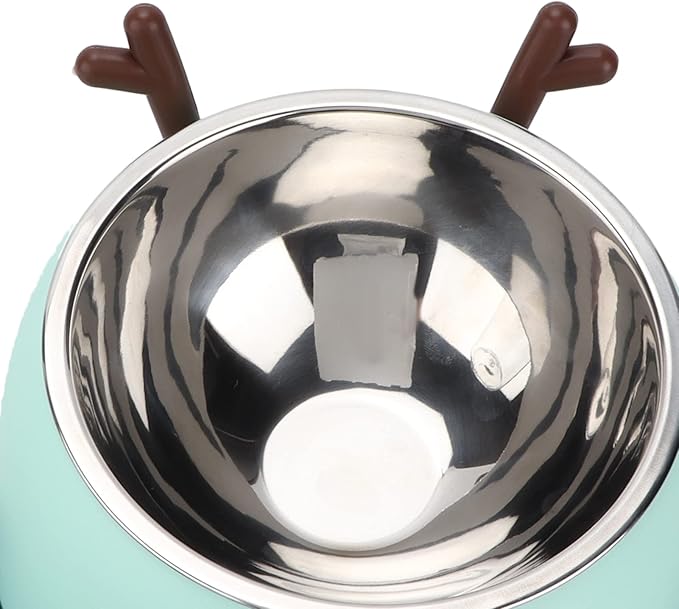 Raised Cat Dog Bowls, Pet Food Feeder and Automatic Water Dispensers Set with Detachable Stainless Steel Bowl, Elevated Tilted Pet Water and Food Feeder Set for Cats Dogs Kitten