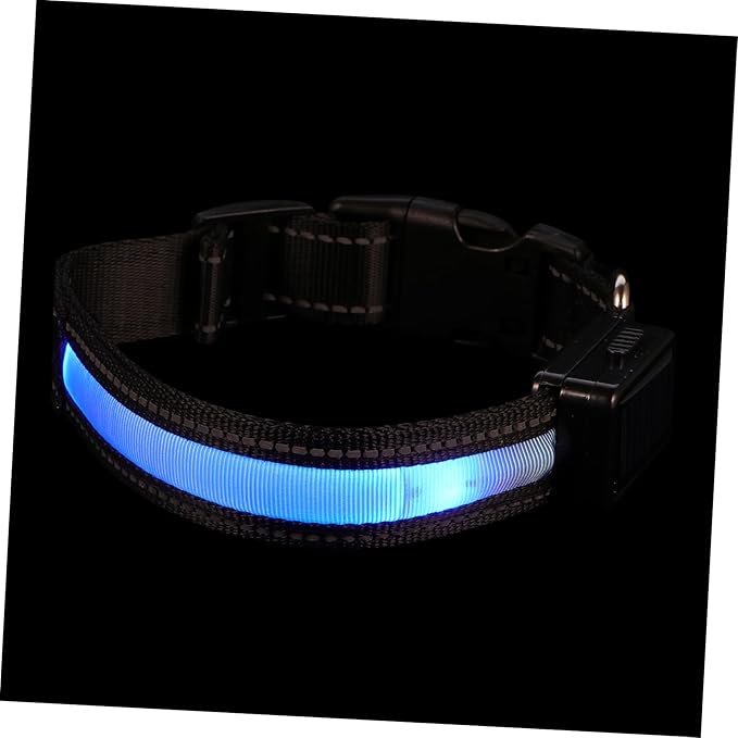 Solar Powered Dog Collar Led Collar Light Rechargeable Night for Puppy