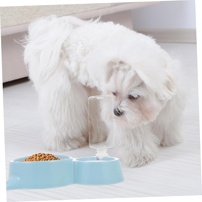 ibasenice 1pc Automatic Pet Water Feeder Food Dispenser Dual-use Cat Dog Bowl Design -Choke Feature