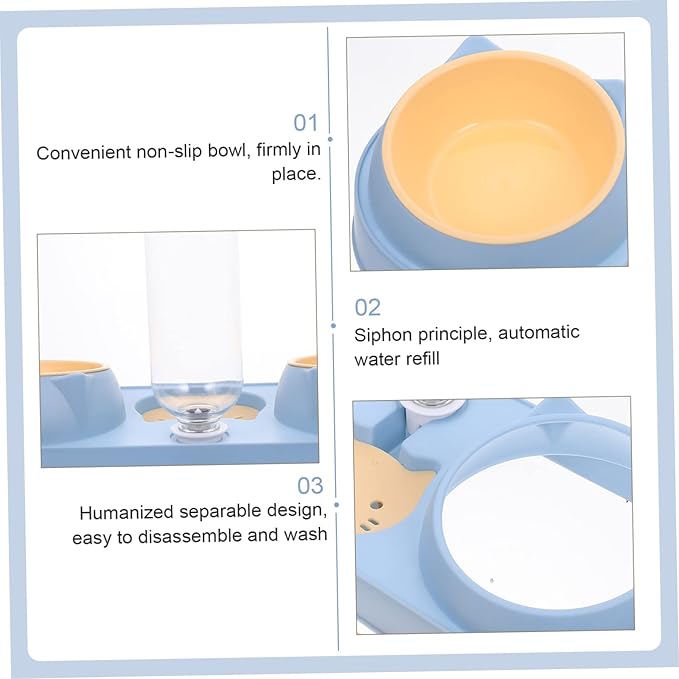 Automatic PET Feeder and Water Dispenser for Cats and Dogs Dual Bowl Design Wear-Resistant PET Feeding Station for Home Use