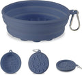 Collapsible Dog Bowl for Travel Outdoor Portable Silicone Pet Bowl with Carabiner Clip