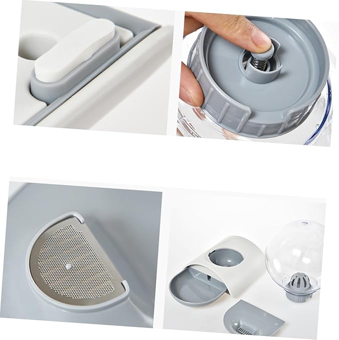 Kisangel 1pc Pet Automatic Water Dispenser Large Capacity Water Bowl for Dogs and Cats and Outdoor Use Grey
