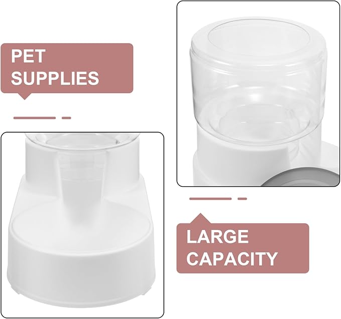 Housoutil Automatic Dog Feeder and Cat Food Dispenser Lightweight Pet Feeding for Home Use Non-tip Design Easy to Suitable for Dogs and Cats