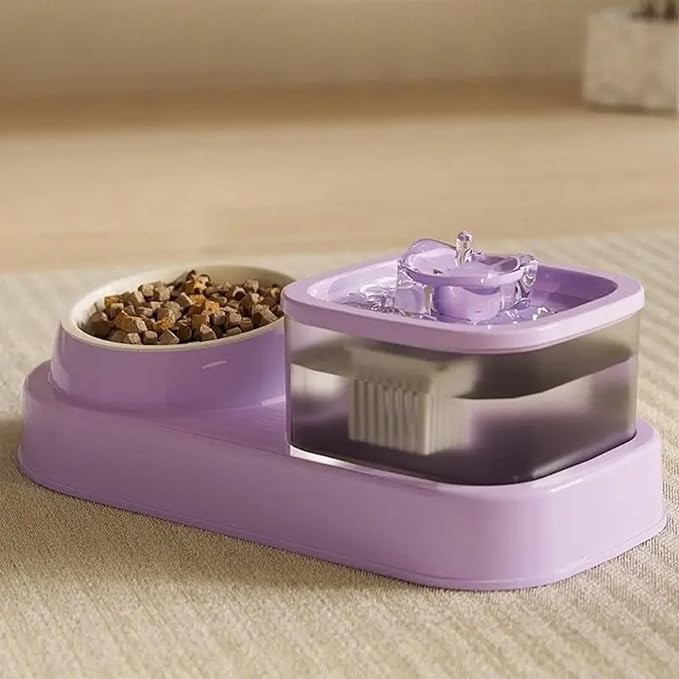 Pet Automatic Waterer Cats Feeder Food Container Bowl Automatic Water Fountain 2 in 1 Pet Large Dog Water Feeder