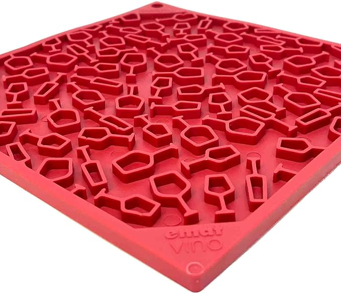 SodaPup Vino eMat – Durable Enrichment Feeder Made in USA from Non-Toxic, Pet-Safe, Food Safe Rubber for Mental Stimulation, Avoiding Overfeeding, Fresh Breath, Digestive Health, & More