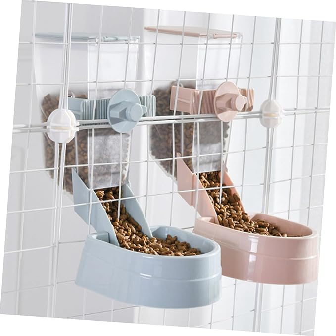 2l Hanging Automatic Dog Feeder with Bowl, Pet Food Dispenser for Kennel Cage, Pet Feeder Suitable for Puppies and Dogs
