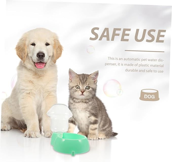 POPETPOP Automatic PET Water Feeder 1.5L Capacity Dog Water Dispenser Food-Grade Plastic for Dogs and Cats Easy to Use No Spill