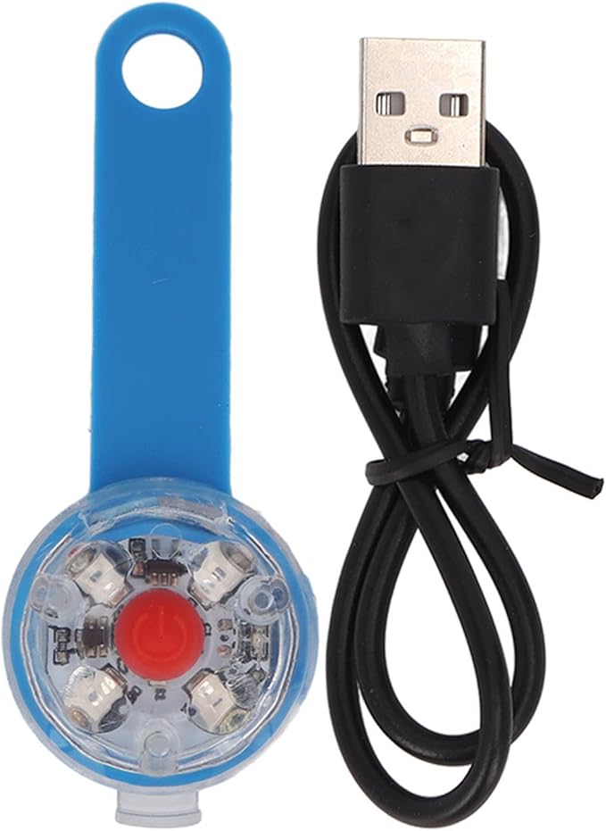 Dog Collar Light Pendant, Luminous Pendant USB Rechargeable LED Dog Light Pendant, IPX7 Waterproof 3 Light Modes Dog Collar Light for Pet Bag Bike (Blue)