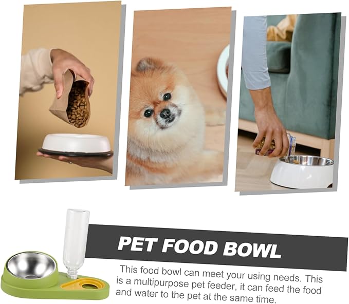 DECHOUS Dog Water Bowl Dispenser Automatic Dog Feeder with Cat Feeder Pet Feeding Bowls