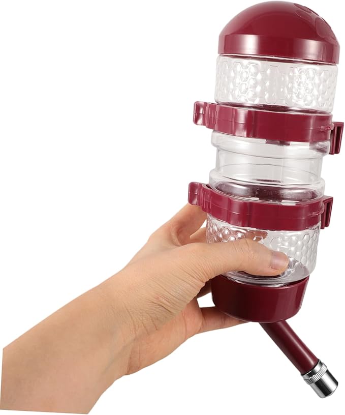 GALPADA Hanging Dog Water Dispenser for Pet Cages Automatic Water Bottle Kettle Feeder for Cats and Dogs Easy to Install and Secure Design for Comfortable Drinking Angle