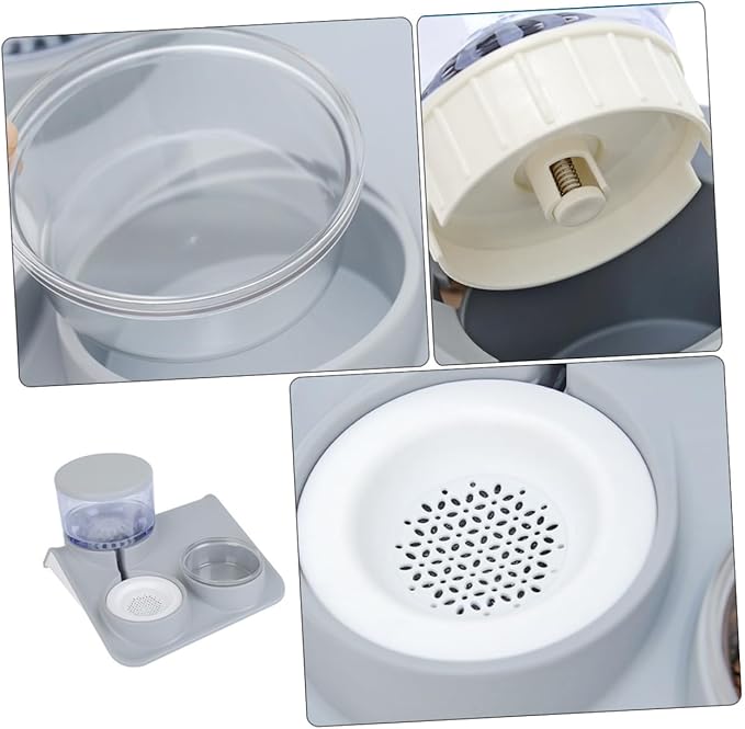 1Pc Dual Use Pet Bowl Practical Pet Food and Water Feeder Automatic Water Refill Design Smooth Surface for Easy Cleaning Unique Non Tip and Cats