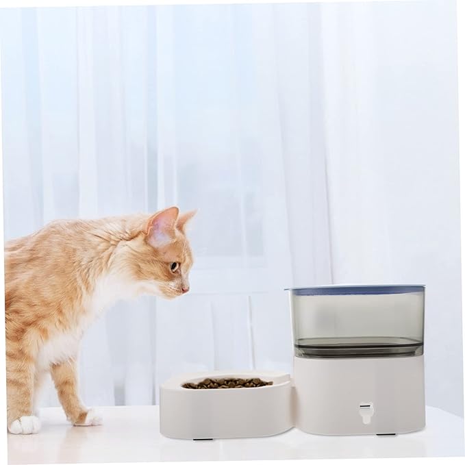 Kisangel 1pc Automatic Pet Feeder Non- Dispenser for Cats and Dogs Removable and Easy to Safe Material for Pet Owners Seeking Convenience