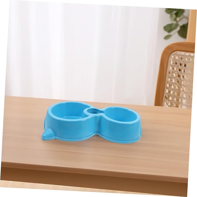 Totority Automatic Water Bottle Dog Bowl Pet Feeder for Dogs Dual Bowl Dispenser Abs Plastic Easy to Clean