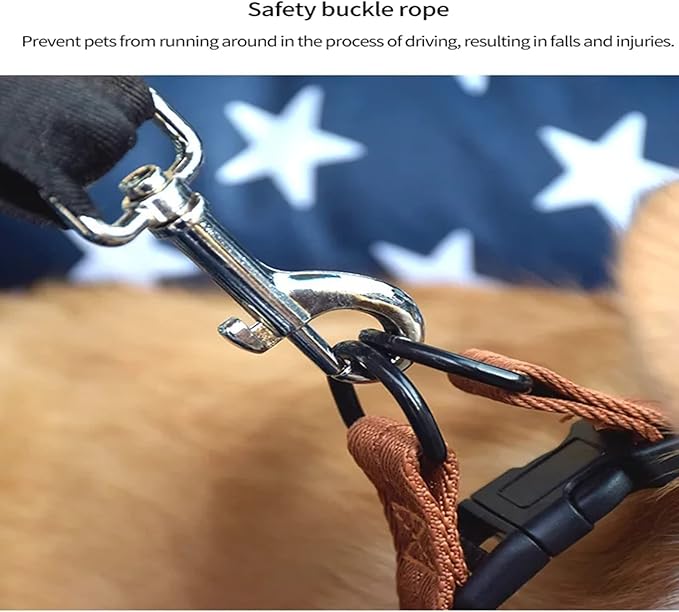 Dog Car Seat for Small Dogs Washable Portable Pet Booster Car Seat Travel Bed with Clip-On Safety Leash,Non-Slip Waterproof Carrier Doggie Booster Cage