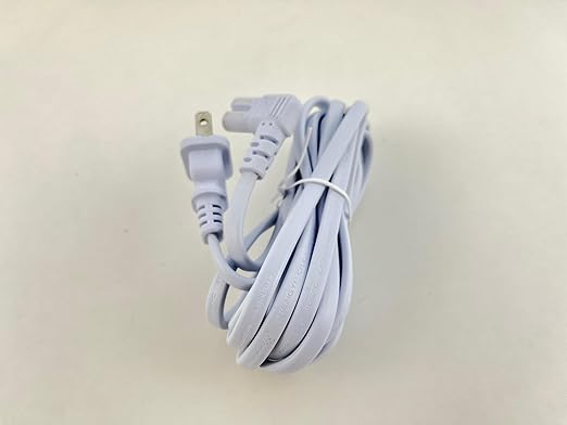 OMNIHIL [UL Listed] Extra Long White 10FT L-Shaped C7 Power Cord Replacement for Healthy Pet Simply Feed Dog and Cat Automatic Feeder Power Supply