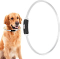 Light Up Dog Collar, Glowing Pet Collar for Medium Small Dogs in The Collar Led Dog Collar USB Rechargeable LED Collar for Night Walking Lighted Dog Collar Necklace