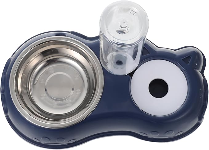HANABASS 1set Pet Food and Water Dispenser Detachable Dual Feeder for Cats and Dogs and Non-Skid Design Easy to Automatic Pet Bowl