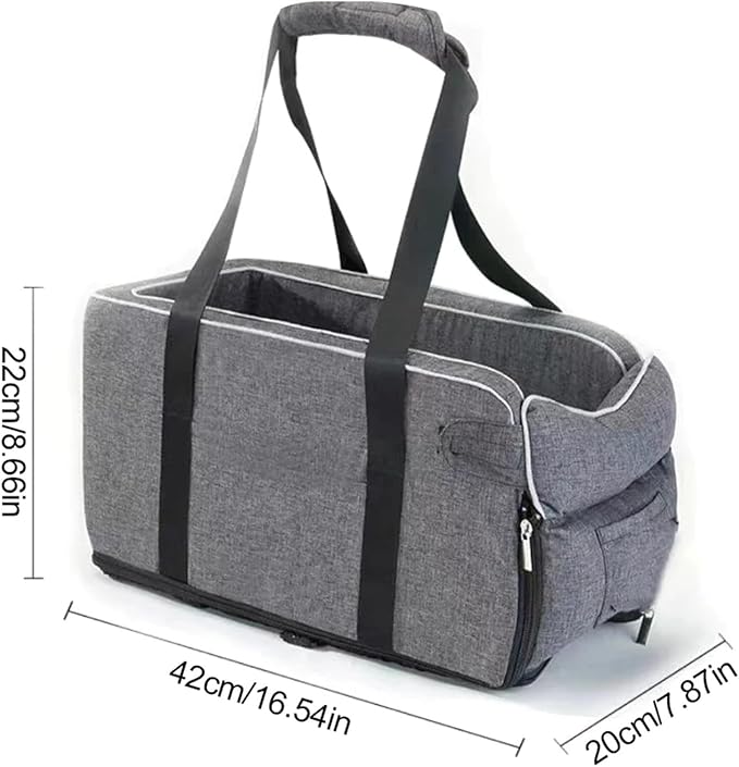 Multipurpose Center Console Dog Car Seat with Shoulder Straps Portable Pet Booster Seats Puppy Dog Bed for Small Dogs