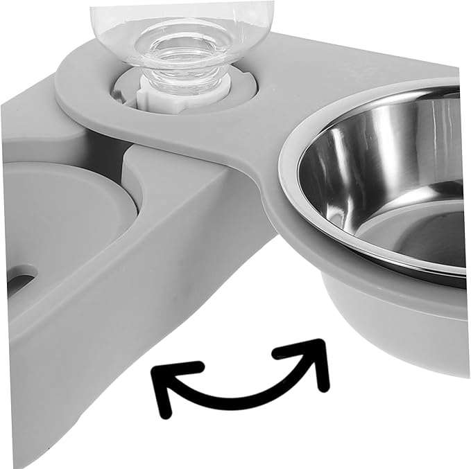 VICASKY Detachable Feeder Bowl for Cats Dogs Automatic Water Dispenser with Non Tip Design Easy Pet Feeding Space Saving Design