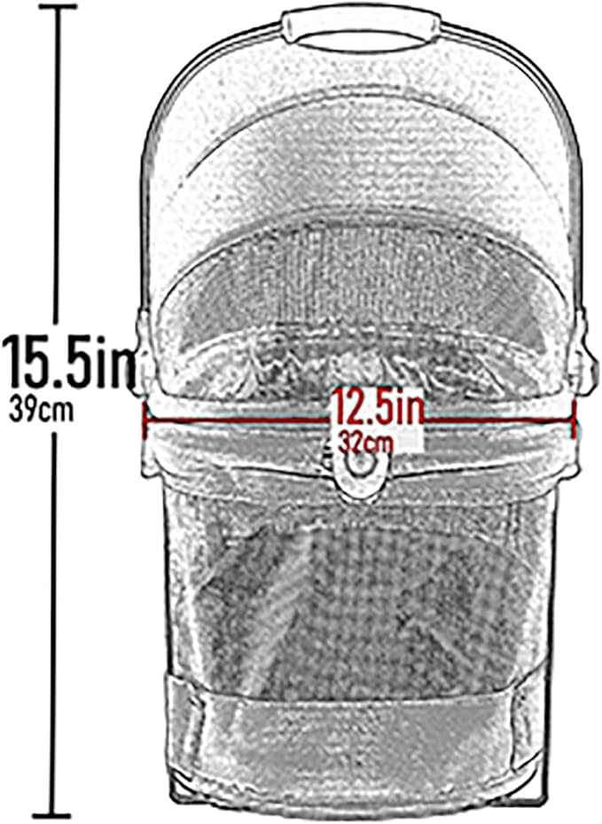 Pet Gear No-Zip View 360 Ultra Lite Pet Safety Carrier & Car Seat for Small Dogs & Cats Push Button Entry, 15", Larkspur