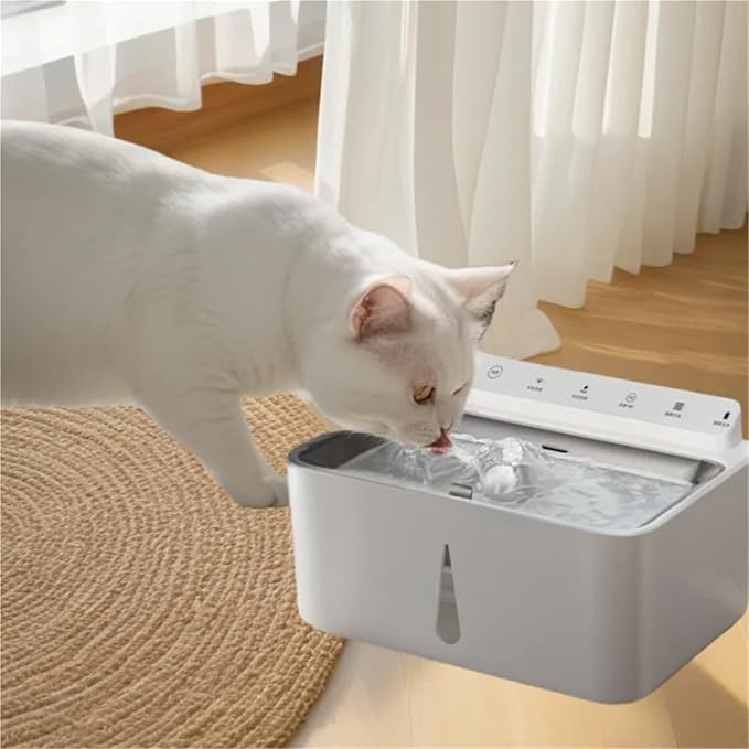 5L Wireless Sensor Pet Water Dispenser, Multi-Cycle Live Water Filter Automatic Silent Smart Water Feeder for Cats Dogs