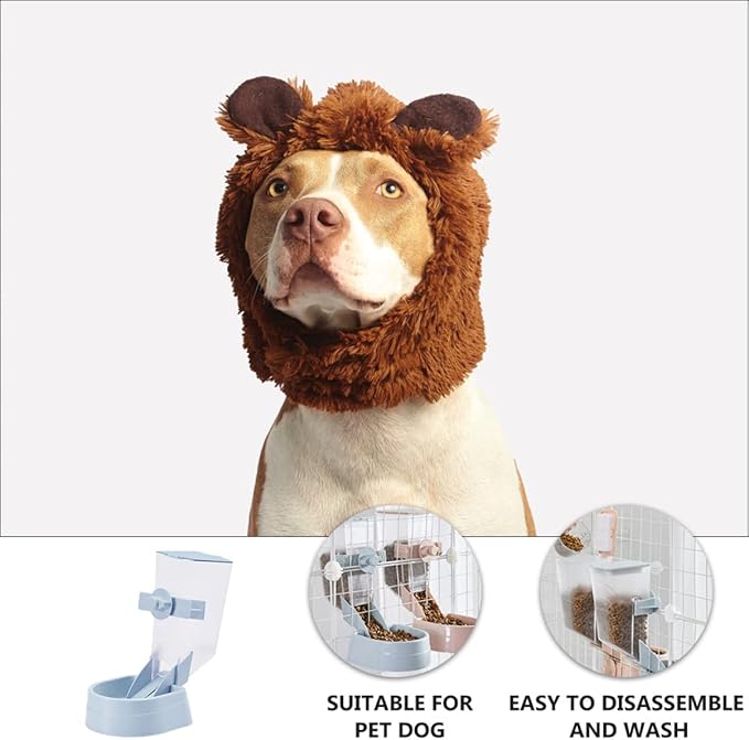 Happyyami Hanging Pet Feeder Automatic Dog Food Dispenser with Removable Tray for Easy Cleaning for Puppies and Animals Gravity Design for Consistent Feeding