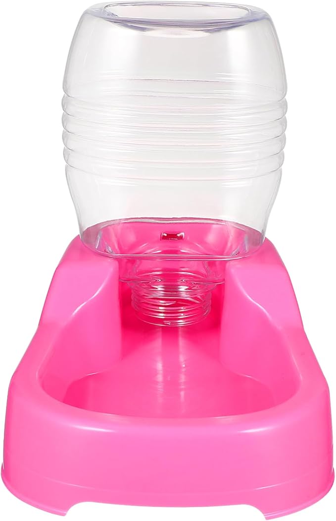 Pet Water Feeder Bowl Pink Smooth Surface Spill Puppies Automatic Water Dispenser Safe Eco Friendly Material Suitable for Home and Pet Shops
