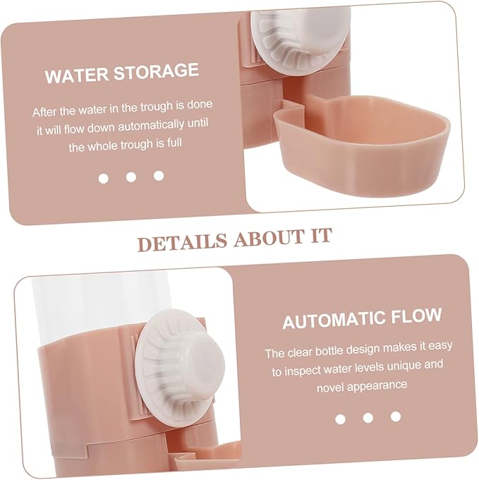 Mipcase Automatic Dog Water Dispenser Dog Bowl Pet Cage Water Dispenser Hanging Bottle for Pets