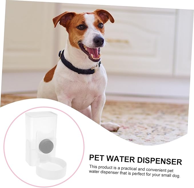 Angoily Automatic Pet Food Feeder Hanging Type Dog and Cat Food Dispenser No Leakage Design Easy Installation for Cage for Puppy and Kitten Feeding