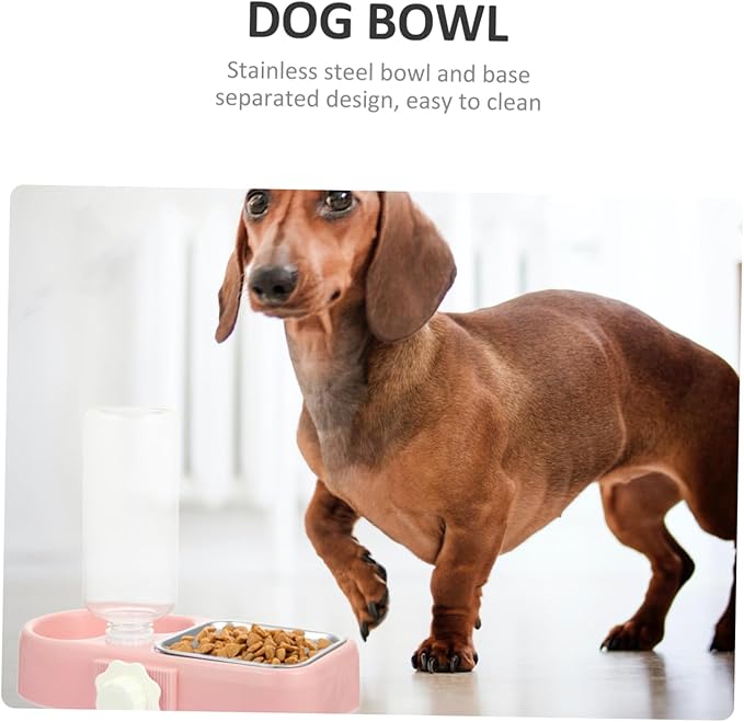 1set Automatic Pet Feeder Detachable Cat Bowls Dual Food and Water Dispenser for Dogs and Cats Convenient Hanging for Easy Monitoring and Refilling