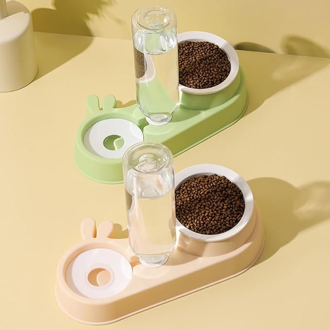 2 in 1 Dogs Feeders Automatic Cats Food Water Bowl Waterer Double Large Capacity Double Bowl Pet Supplies Pet and Water Dispenser Set