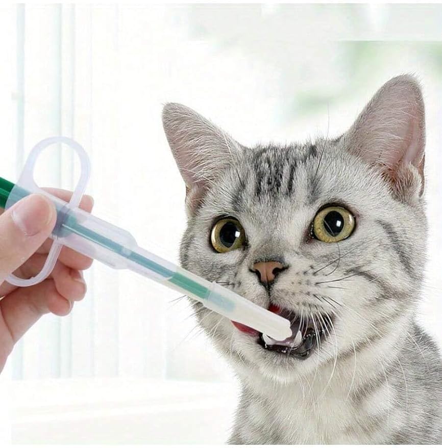 1PC Automatic eco-Friendly Plastic pet Feeding Tube Syringe kit Needle Dropper Feeder for Cats and Dogs （Random Color Shipping）