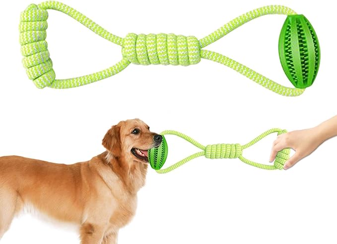 Dog Rope Ball Toy - Large Breed Dog Toy | Pet Interactive Rope Ball | Ropes Balls Dogs Large Breed | Interactive Food Dispenser String | Cotton Knot, Pet Chew Supplies for Easy Throwing