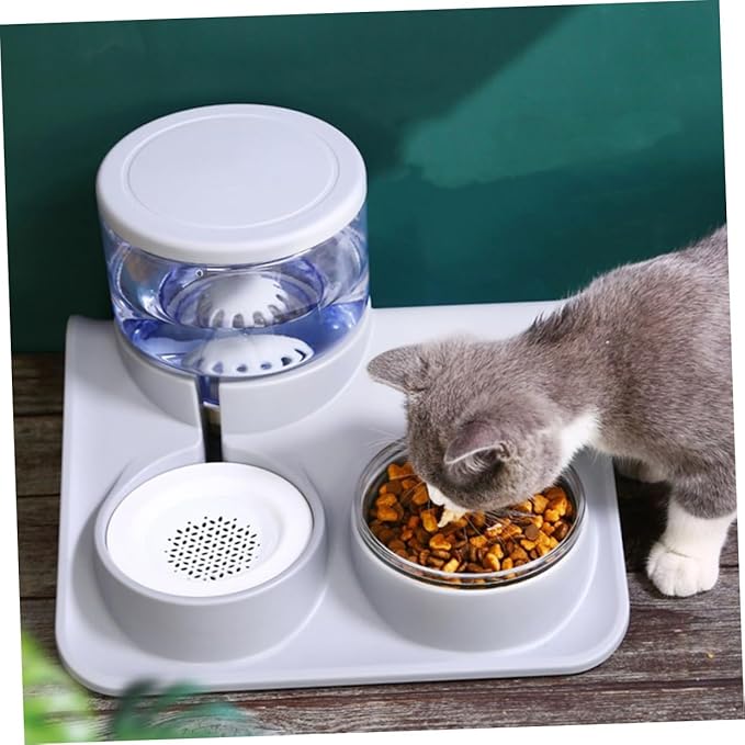 Automatic PET Water Feeder and Eating Bowl for Dogs and Cats Dual-Use PET Supplies Stainless Steel Design Non-Slip Base Easy to Clean
