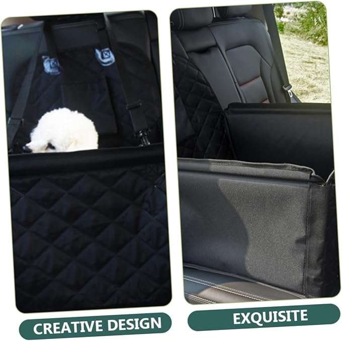 Dog Car Seats Thickened Cushion with Storage Pocket Safety Belt Easy Travel Lightweight Portable Durable Dog Car Accessory