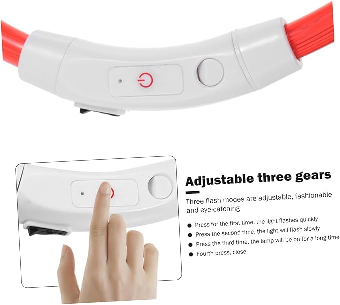 Led Glowing Puppy Collar USB Rechargeable Dog Accessory for Pets Eye-catching and Fashionable for Parties and