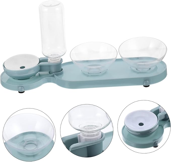 Milisten Cat Slow Feeder Automatic Water Dispenser Tilt Bowl Pet Drinking Bottle Food-Grade