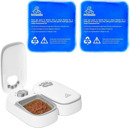 2Pcs Ice Packs, Suitable for Smart Cat Feeder, Automatic Timed Feeder for Cats&Dogs with Display, 1-48 Hours