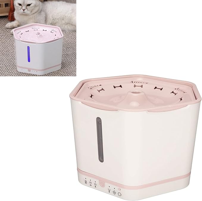 FILFEEL Automatic Induction Pet Dispenser with Large Capacity and Intelligent Features for Cats and Dogs (Pink)