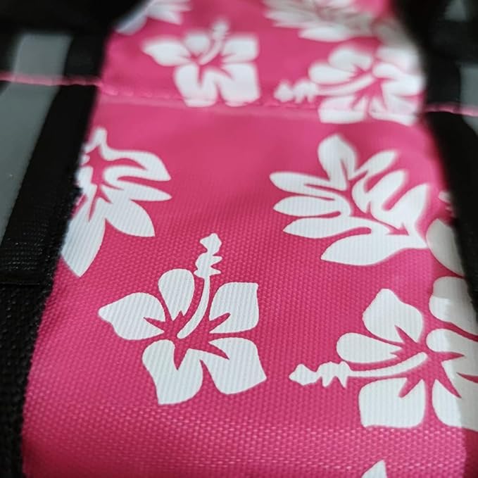 Dog Life Jacket Easy-Fit Adjustable Belt Pet Saver Swimming Safety Swimsuit Preserver with Reflective Stripes for Doggie (XS, Flowers and Pink)