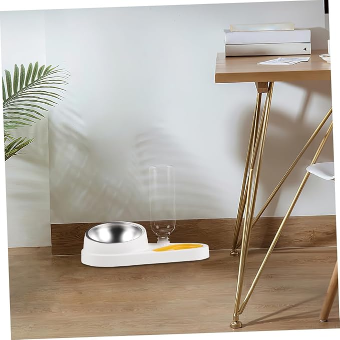 MERRYHAPY Automatic Pet Feeder Water Dispenser Food and Water Bowl for Dogs and Cats Lightweight and Elegant Design Easy to Fill Spill Pet Supplies