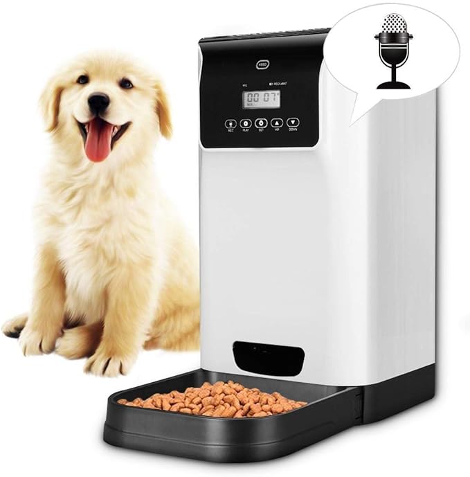 6l pet Feeder Dog Automatic Feeder Recorder and Speaker Timing Personalized 110240v Power Supply