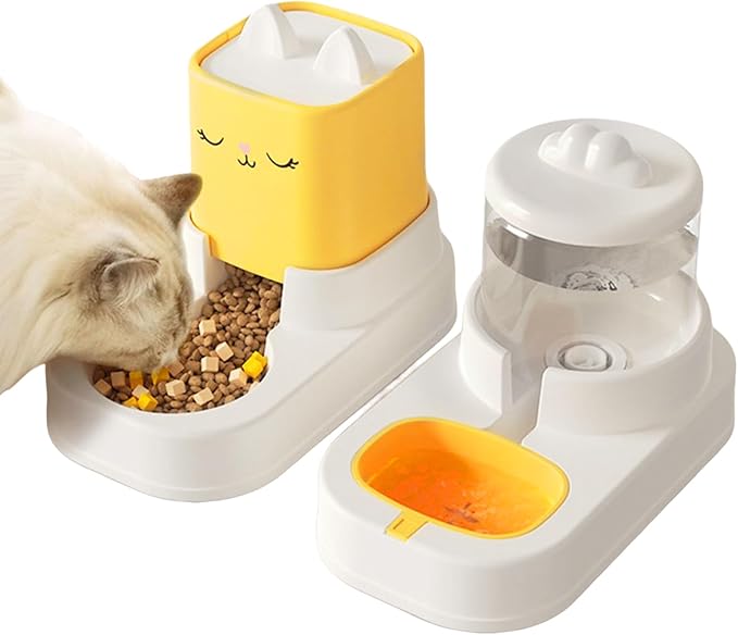 Automatic Feeder – Non-Electrical Pet Food Bowl, Durable No-Power Design, Easy Refill System, Stable Anti-Spill Base, Compact Indoor Outdoor Use | Small Medium Dog Cat Puppy Kitten Feeding Drinking Ho