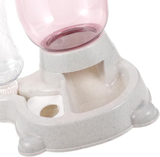 Milisten Automatic Pet Feeder and Food Dispenser with Large Capacity Plastic Bowl Gray for Cats and Dogs Household Self-Feeding Container Suitable for Puppies and Adult Pets