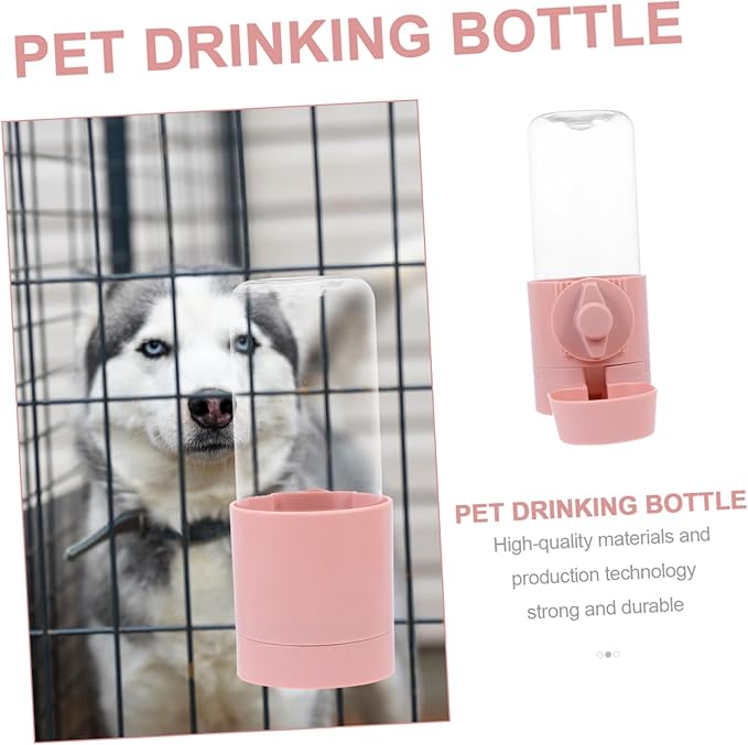 Hanging Automatic Pet Water Feeder for Dogs Cats Rabbits Capacity Compact Design Easy to Install Drinking Device Pink