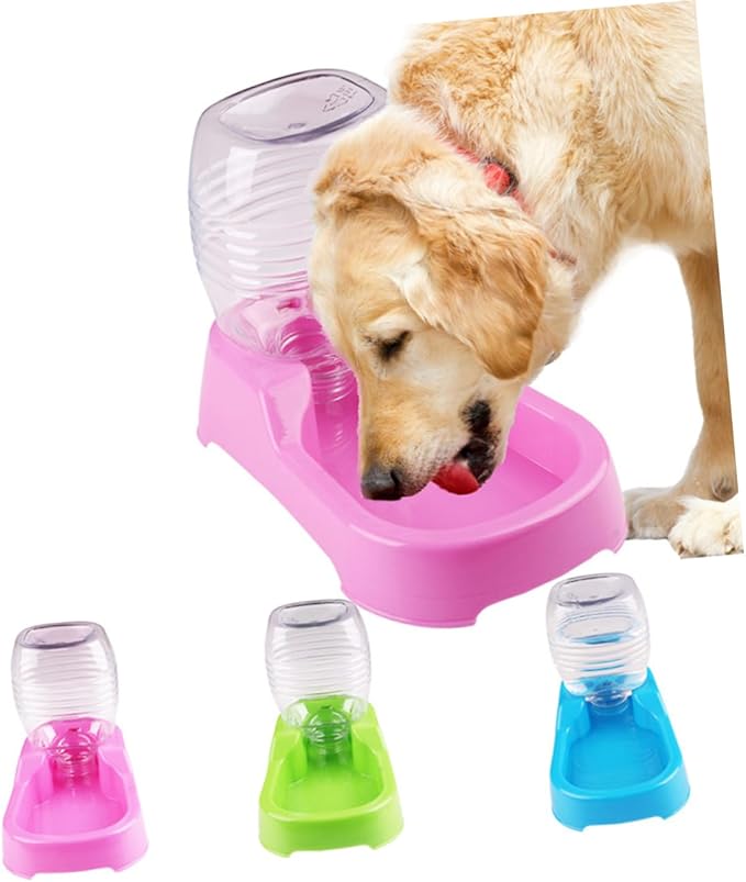 BESPORTBLE Pet Water Feeder Bowl Creative Green Design Non Tip Automatic Water Dispenser for Dogs Puppies Smooth Surface for Home Pet Shops