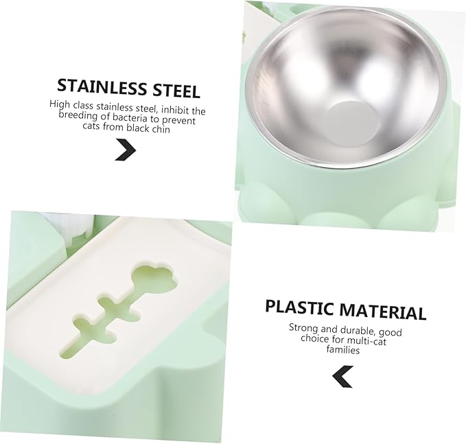DOITOOL Automatic Stainless Steel Dog Food Feeder and Water Dispenser Bowl Pet Feeding Station with Smooth Surface Safe for Puppies and Dogs Practical Dual Function for Home and Pet Stores