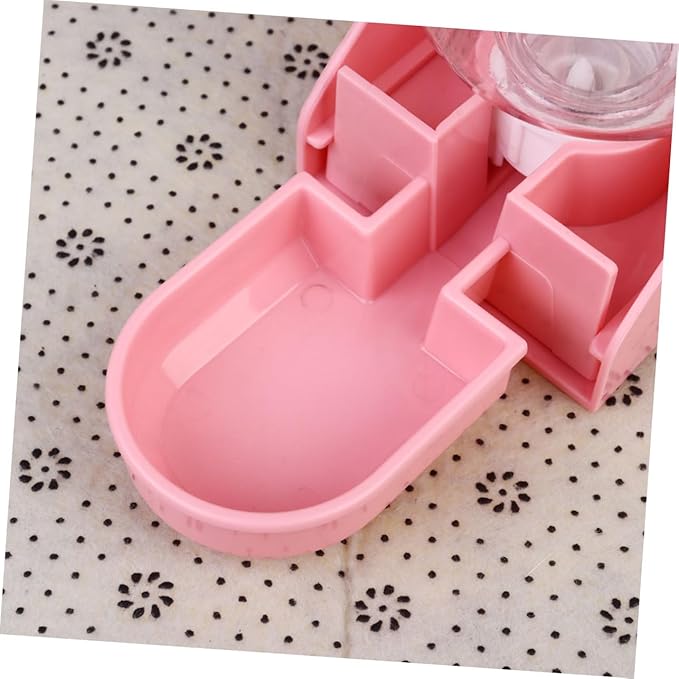 BESPORTBLE Leakproof Automatic Pet Water Dispenser Practical Drinking Feeder for Dogs Cats and Animals Cage Mounted Water Container Pink